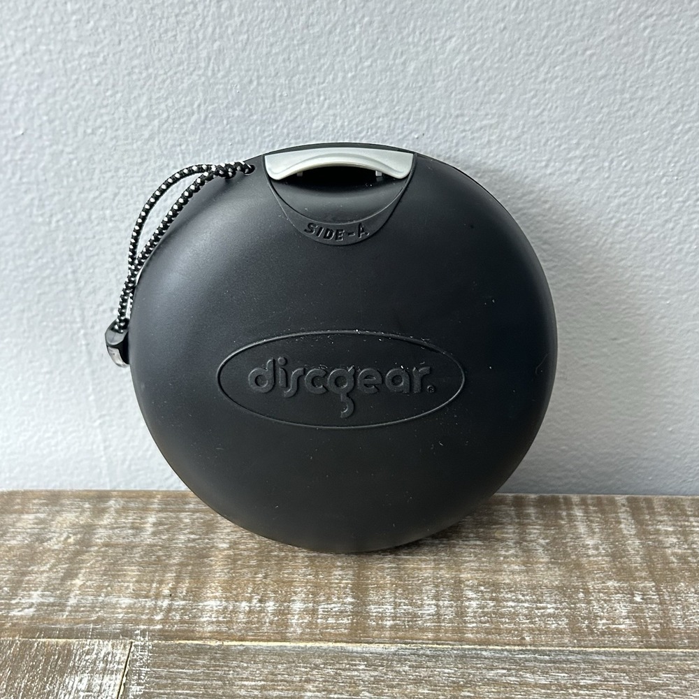 Y2k Discgear Black Round CD DVD Storage Case Portable Accordion Organizer Holder